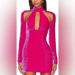 Lovers and Friends Fuchsia Long Sleeve Cut-Out Dress, sz. S.